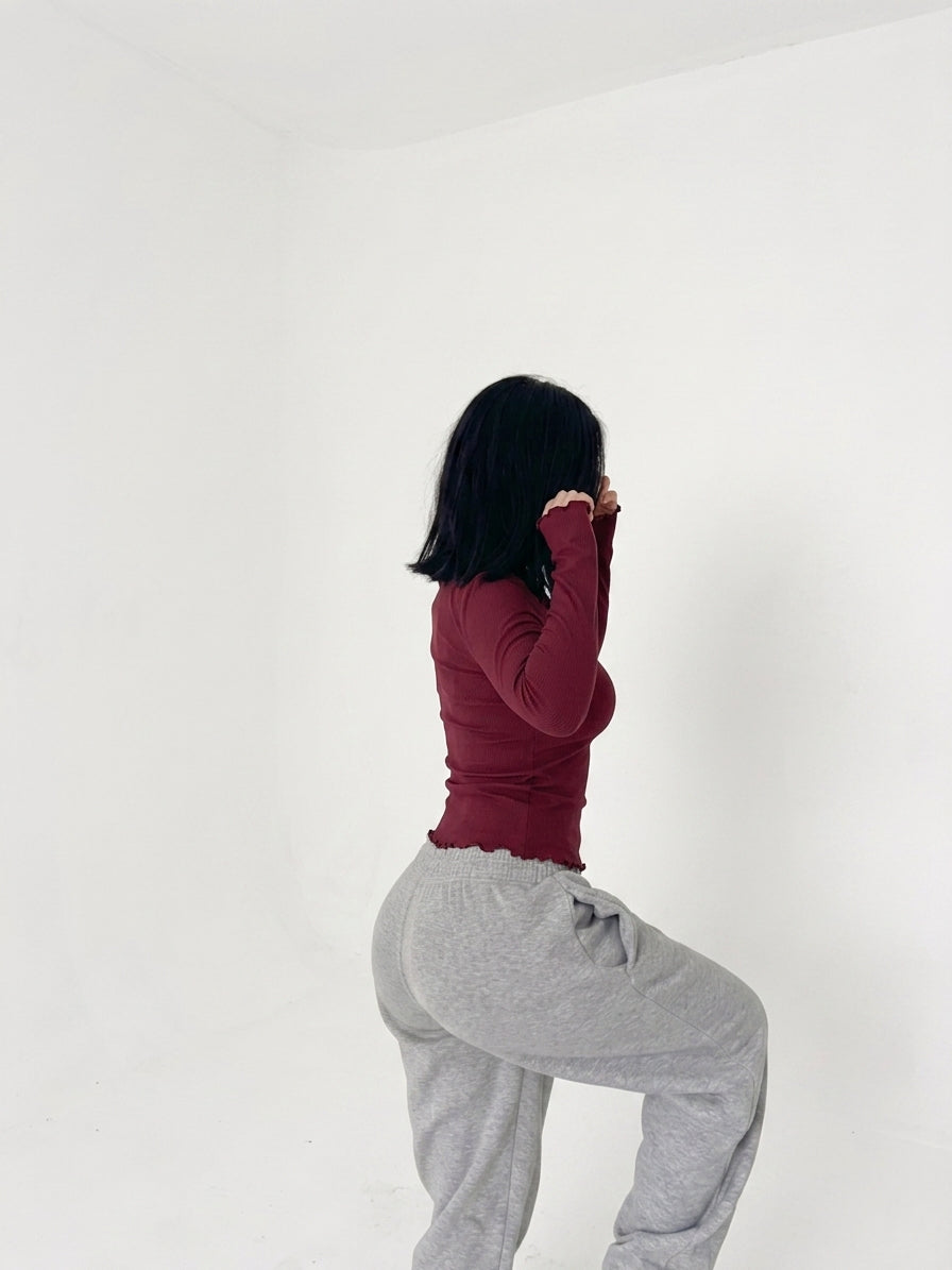 Velvet wine basic top