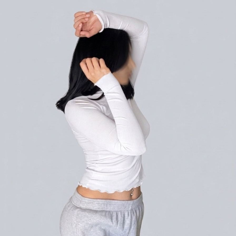 White pearl basic top